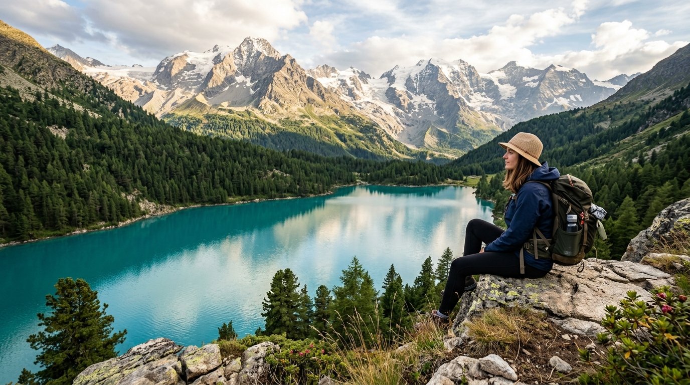 Alpine Mountain Lake Traveler